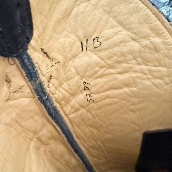 Rod Patrick Mens Cowboy Boots 11B Black Calf Leather Western #4 Heel Blunt Toe - Picture 10 of 16